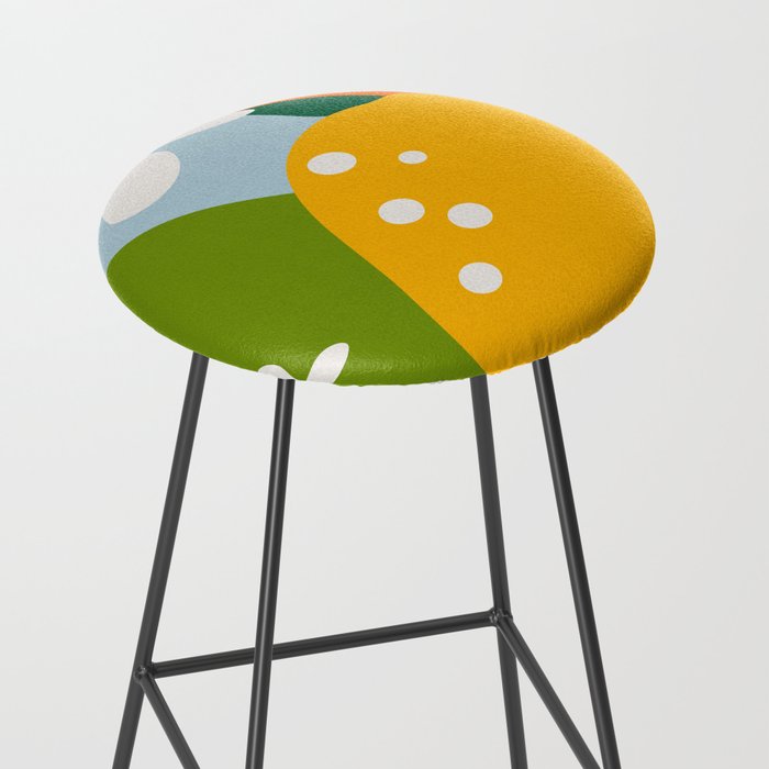 lemon fruit abstraction Stool Gallery Image 2
