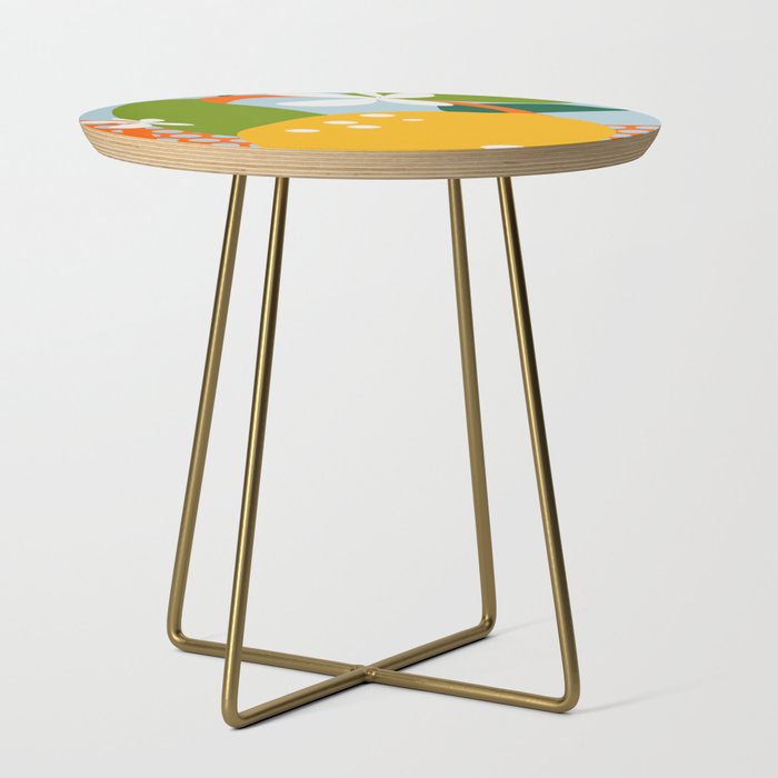 lemon fruit abstraction Side Table Gallery Image 1