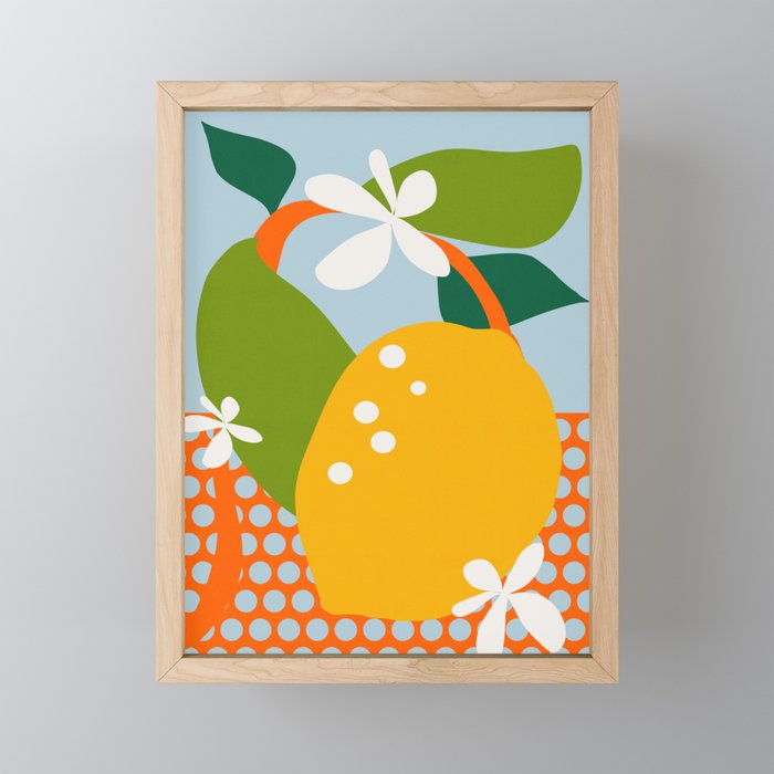 lemon fruit abstraction Mini Art Print Gallery Image 1