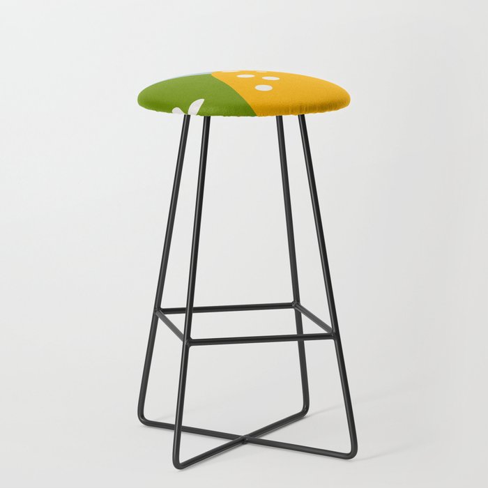 lemon fruit abstraction Stool Gallery Image 1