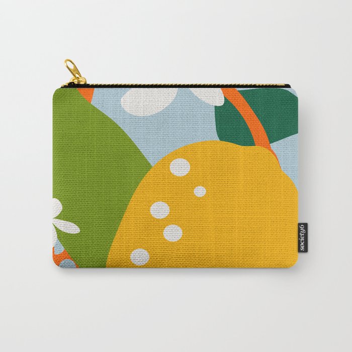 lemon fruit abstraction Carry All Pouch Gallery Image 1
