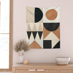Geometric Shapes 252 Wall Tapestry Gallery Image 2