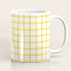 Yellow geometric plaid gingham pattern Coffee Mug Gallery Image 1