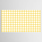 Yellow geometric plaid gingham pattern Tablecloth Gallery Image 2