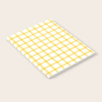 Yellow geometric plaid gingham pattern Notebook Gallery Image 2