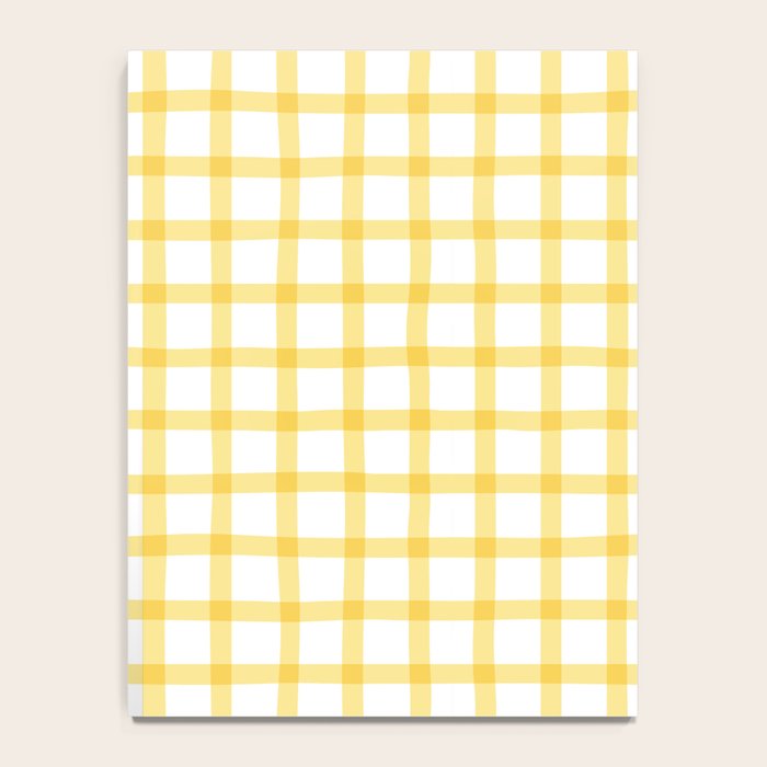 Yellow geometric plaid gingham pattern Notebook Gallery Image 4