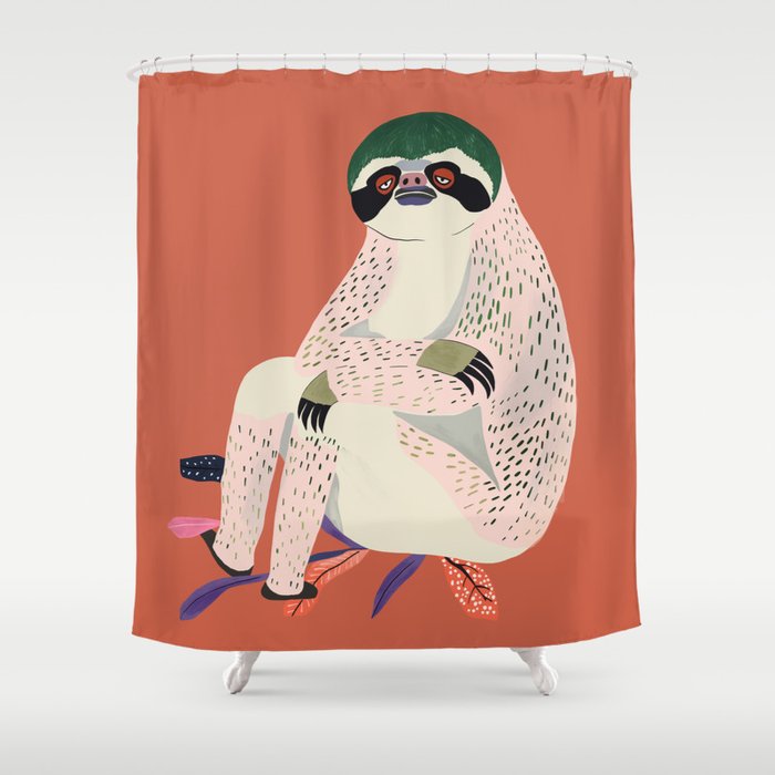 Just Slothin' Around Shower Curtain Gallery Image 1