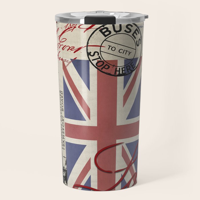 London Great Britain Big Ben Flag Collage Travel Mug Gallery Image 1