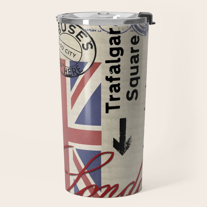 London Great Britain Big Ben Flag Collage Travel Mug Gallery Image 2
