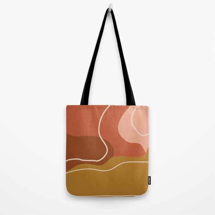Abstract Organic Shapes in Zen Desert Color  Tote Bag Gallery Image 2