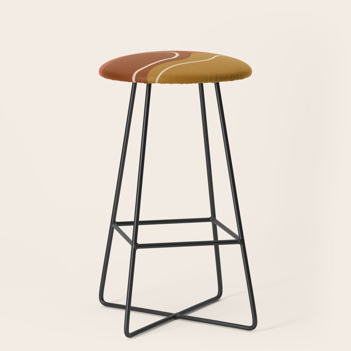 Abstract Organic Shapes in Zen Desert Color  Stool Gallery Image 1