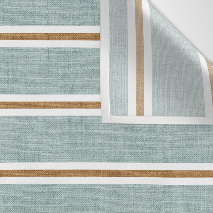 Cadence Stripes - dusty blue and rust Wall Tapestry Gallery Image 3