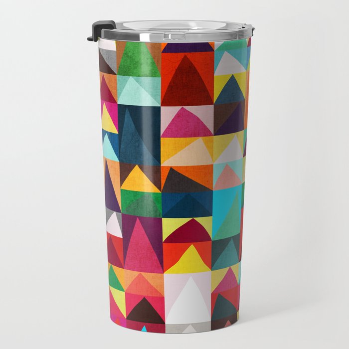 Abstract Geometric Mountains Travel Mug Gallery Image 3