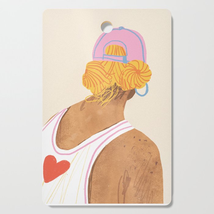 Baseball girl Cutting Board Gallery Image 1
