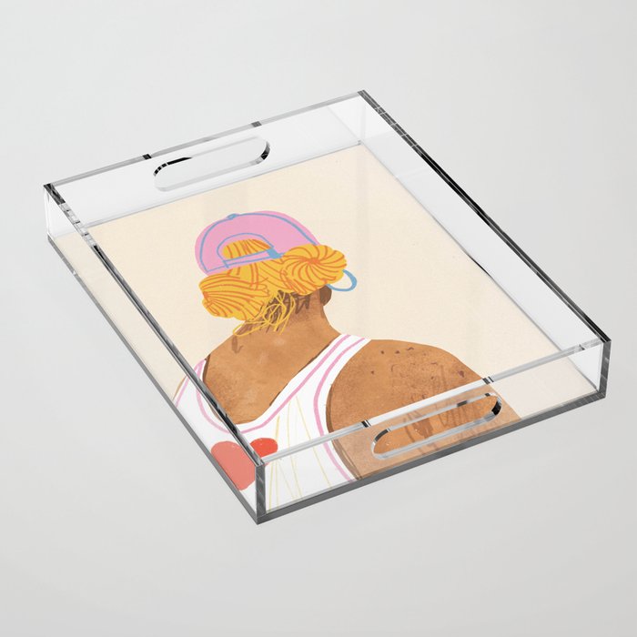 Baseball girl Acrylic Tray Gallery Image 1