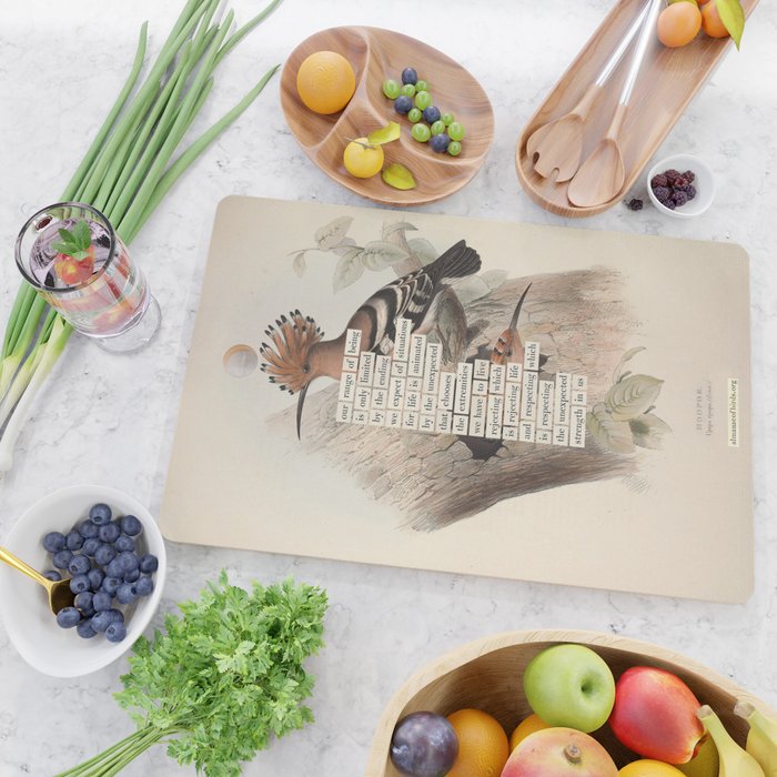 Bird Divinations: Hoopoe (about: almanacofbirds.org) Cutting Board Gallery Image 2