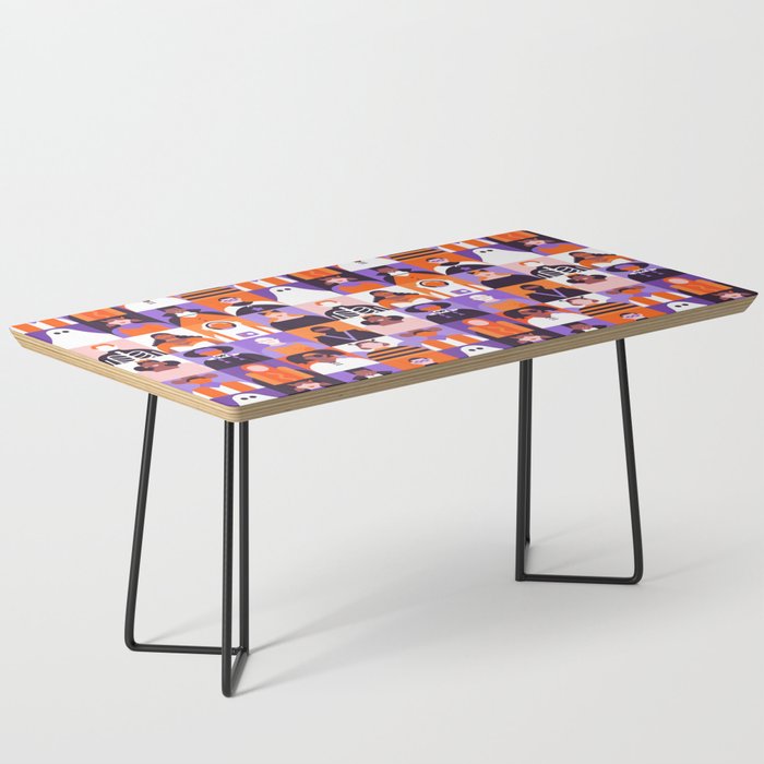 Diverse people in halloween costume pattern Coffee Table Gallery Image 1