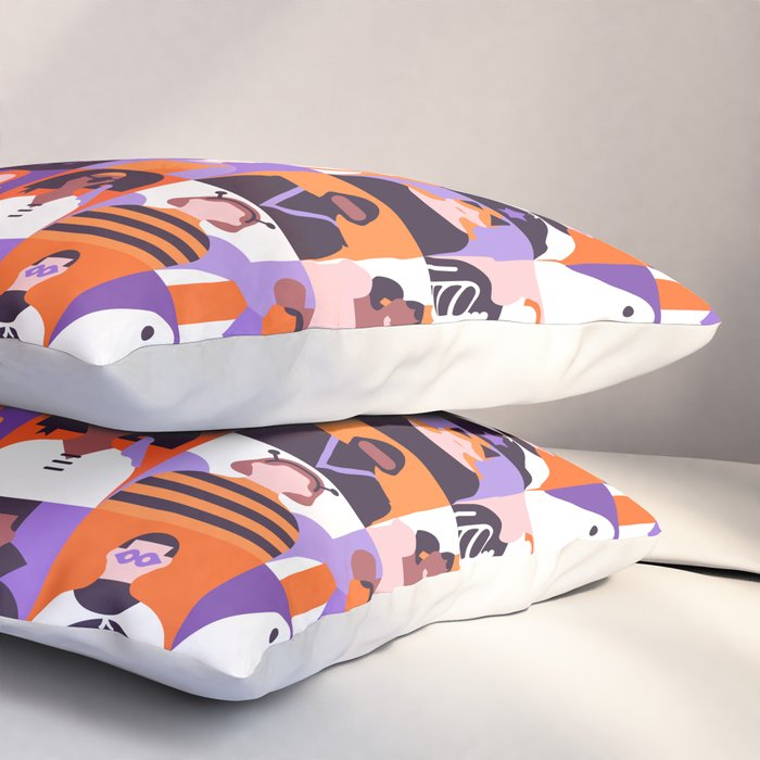 Diverse people in halloween costume pattern Pillow Sham Gallery Image 3