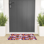 Diverse people in halloween costume pattern Welcome Mat Gallery Image 3