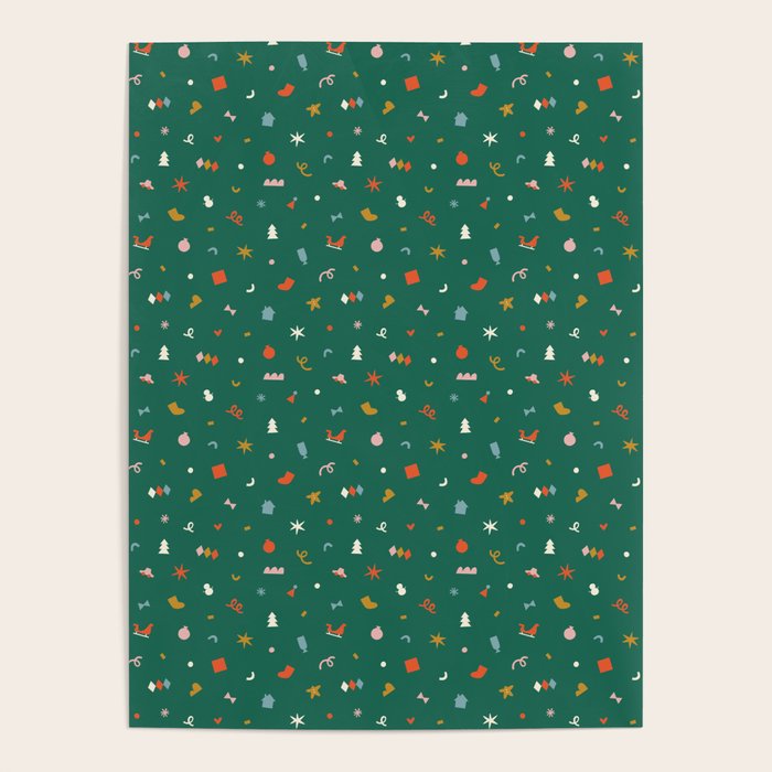 Retro abstract christmas decoration pattern Poster Gallery Image 4
