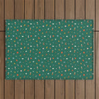 Retro abstract christmas decoration pattern Outdoor Rug Gallery Image 1