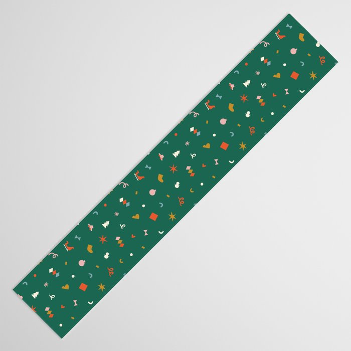 Retro abstract christmas decoration pattern Table Runner Gallery Image 3