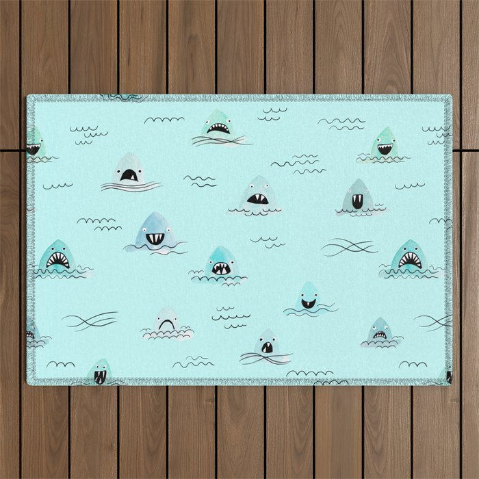 Sharkhead - Shark Pattern Outdoor Rug Gallery Image 1