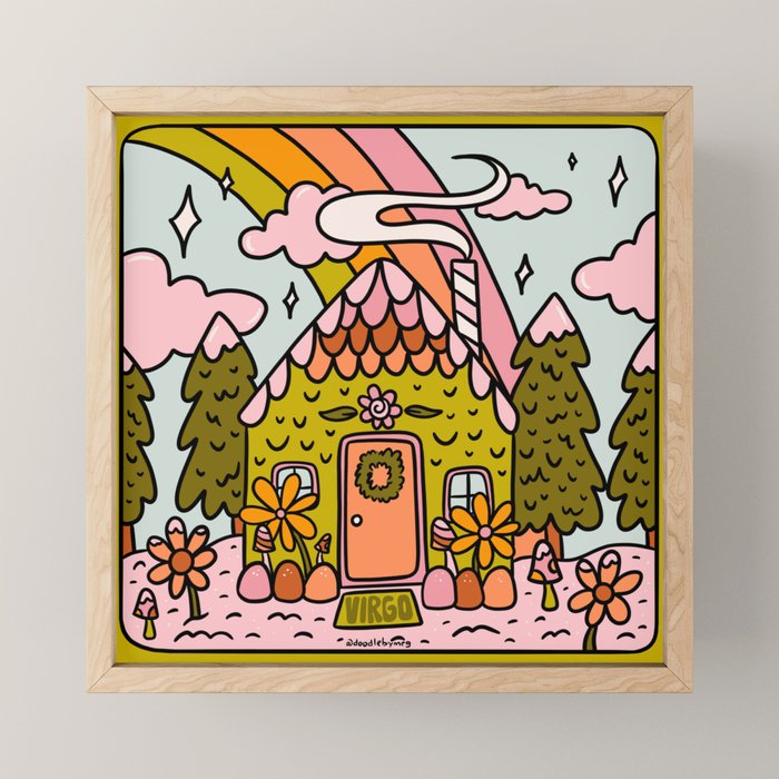 Virgo Gingerbread House Mini Art Print Gallery Image 1