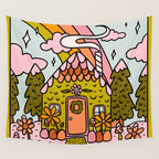 Virgo Gingerbread House Wall Tapestry Gallery Image 4