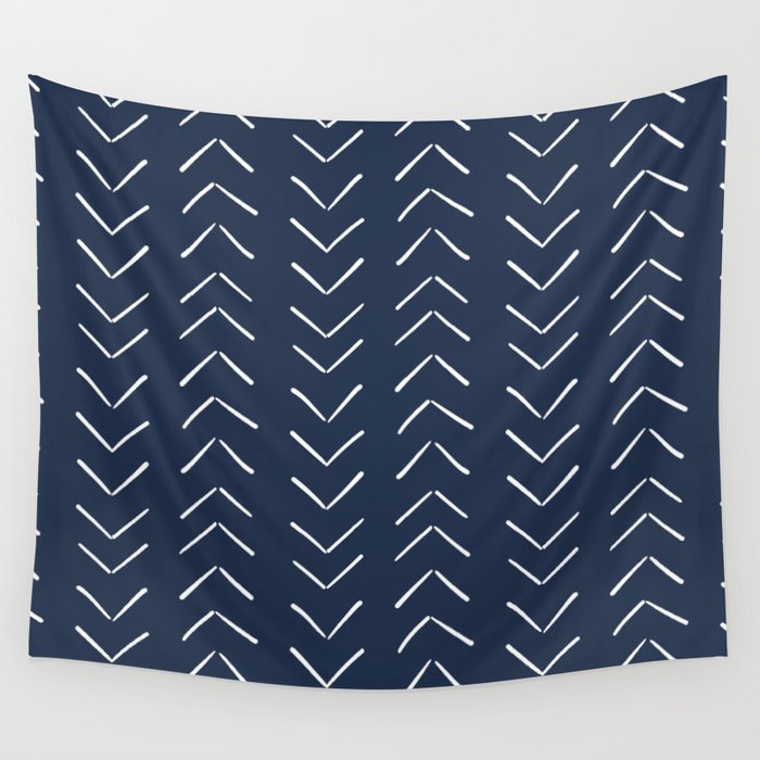 Boho Big Arrows in Navy Wall Tapestry Gallery Image 4