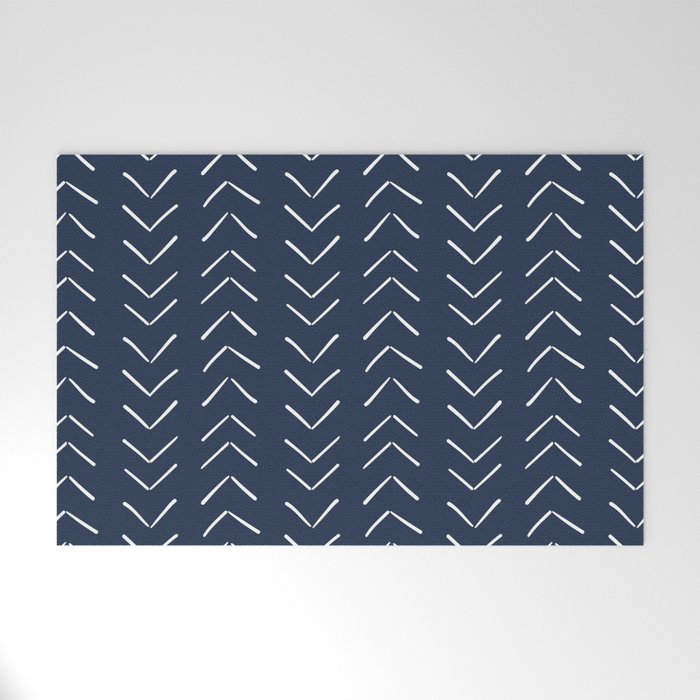 Boho Big Arrows in Navy Welcome Mat Gallery Image 1