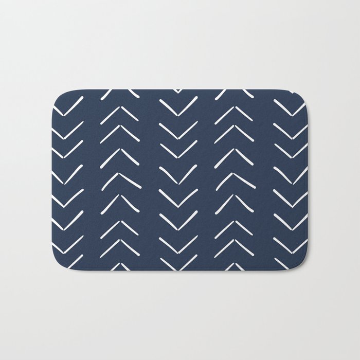 Boho Big Arrows in Navy Bath Mat Gallery Image 1