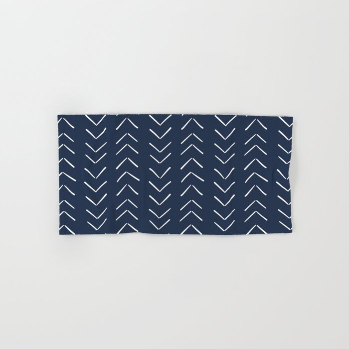 Boho Big Arrows in Navy Hand & Bath Towel Gallery Image 1