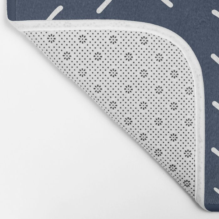 Boho Big Arrows in Navy Bath Mat Gallery Image 2