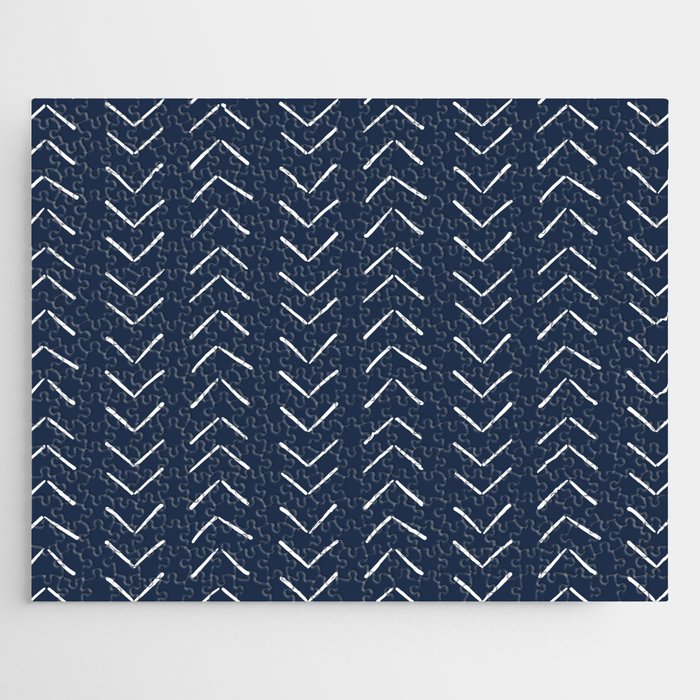 Boho Big Arrows in Navy Jigsaw Puzzle Gallery Image 1
