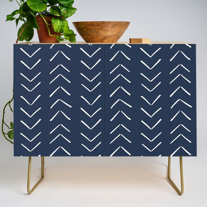 Boho Big Arrows in Navy Credenza Gallery Image 1