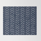 Boho Big Arrows in Navy Throw Blanket Gallery Image 2
