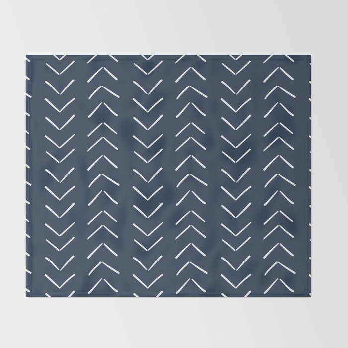 Boho Big Arrows in Navy Throw Blanket Gallery Image 2