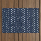 Boho Big Arrows in Navy Outdoor Rug Gallery Image 1