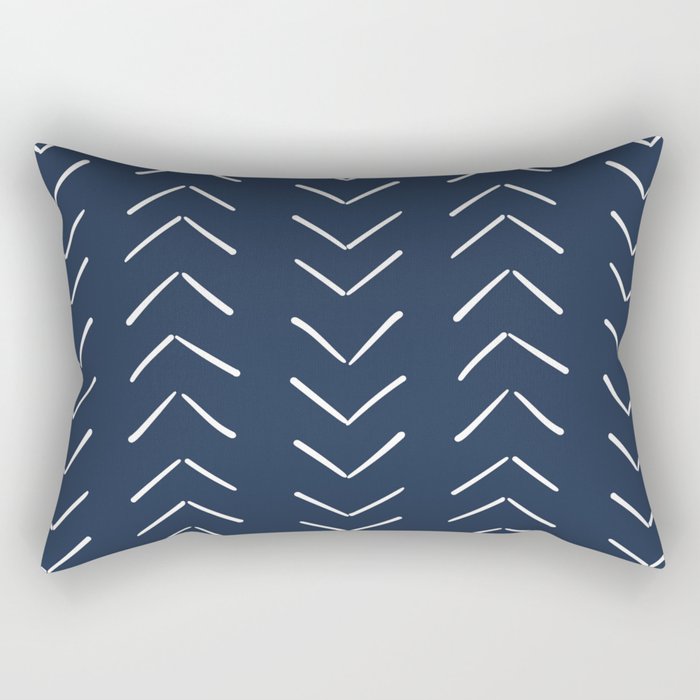 Boho Big Arrows in Navy Rectangular Pillow Gallery Image 1