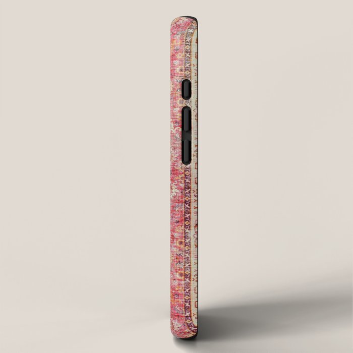 Pink Vintage Antique Oriental Traditional Moroccan Original Artwork iPhone Case Gallery Image 2