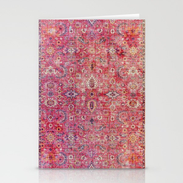 Pink Vintage Antique Oriental Traditional Moroccan Original Artwork Stationery Card Gallery Image 2
