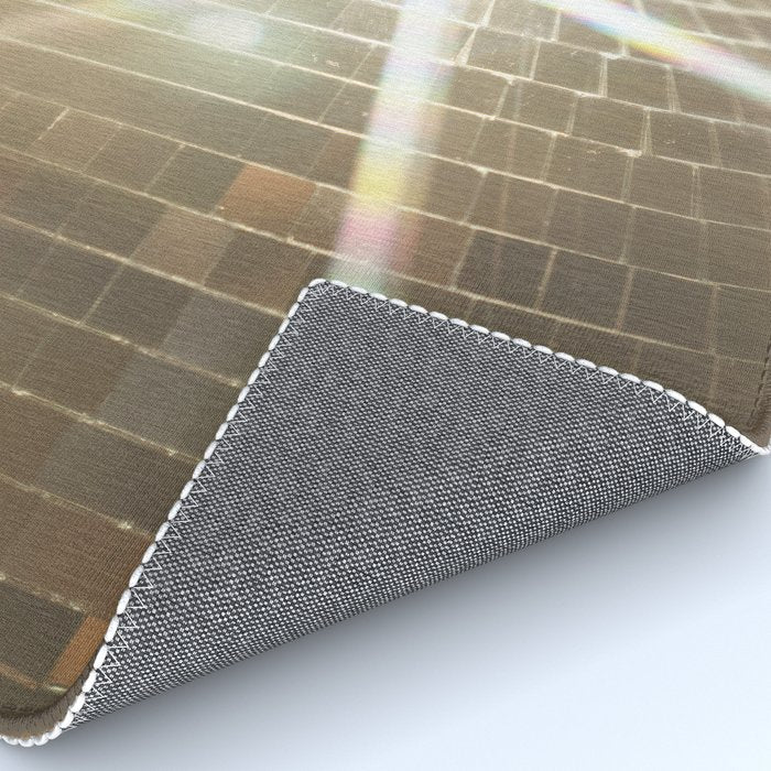 Golden Disco Ball 70s Festive Sparkle Glow Photography Rug Gallery Image 4