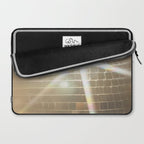 Golden Disco Ball 70s Festive Sparkle Glow Photography Laptop Sleeve Gallery Image 2