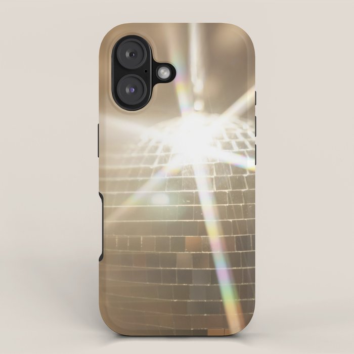 Golden Disco Ball 70s Festive Sparkle Glow Photography iPhone Case Gallery Image 1