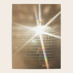 Golden Disco Ball 70s Festive Sparkle Glow Photography Poster Gallery Image 4