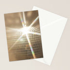 Golden Disco Ball 70s Festive Sparkle Glow Photography Stationery Card Gallery Image 2