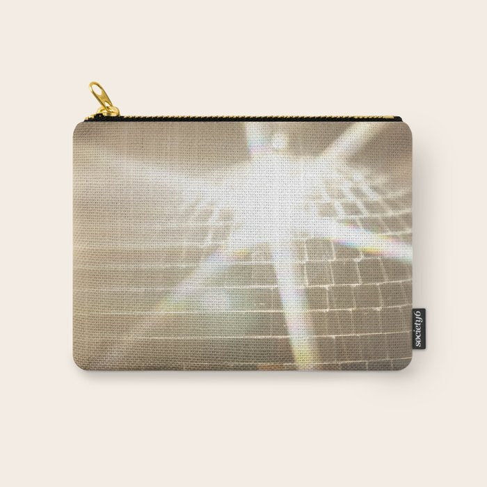 Golden Disco Ball 70s Festive Sparkle Glow Photography Carry All Pouch Gallery Image 1