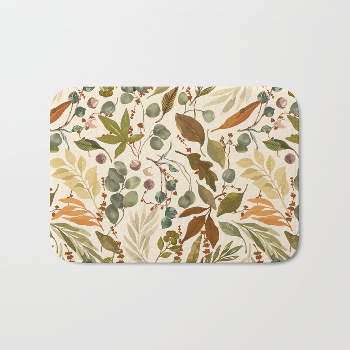 Fall leafy nature B Bath Mat Gallery Image 1