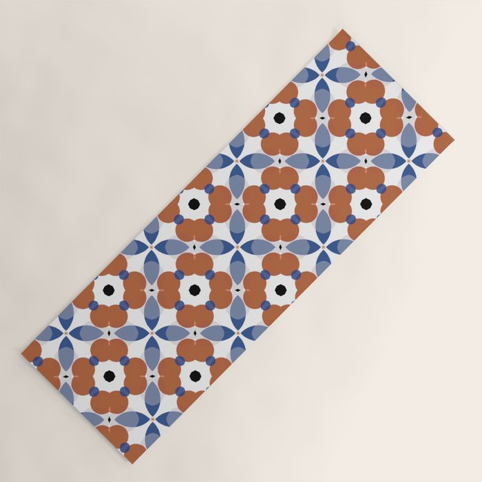 Moroccan Tile - poppy Yoga Mat Gallery Image 1